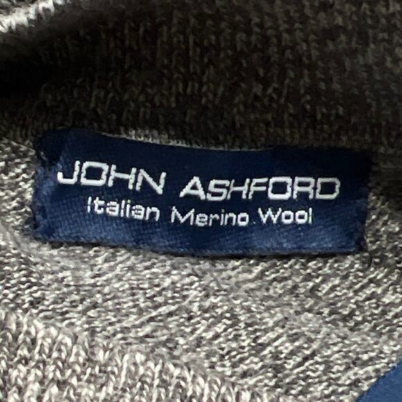 John Ashford Italian Merino Wool Mock Neck Sweater, Size Large, Men - Picture 6 of 7